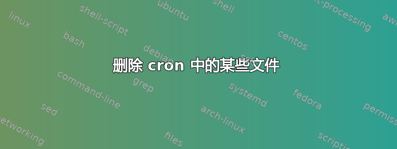 删除 cron 中的某些文件