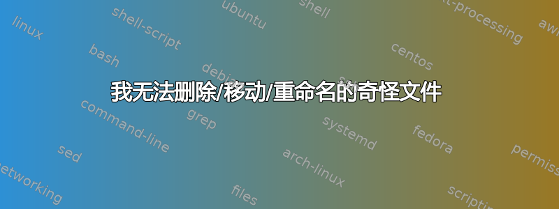 我无法删除/移动/重命名的奇怪文件