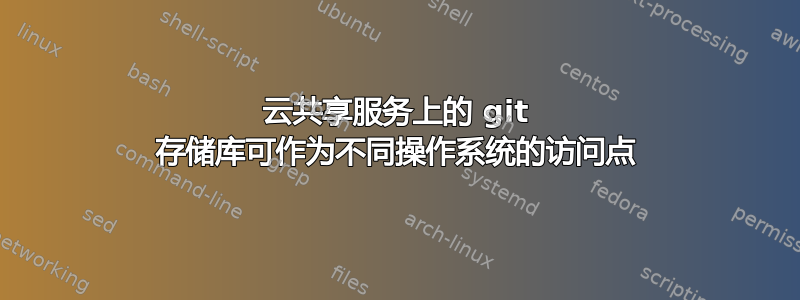 云共享服务上的 git 存储库可作为不同操作系统的访问点