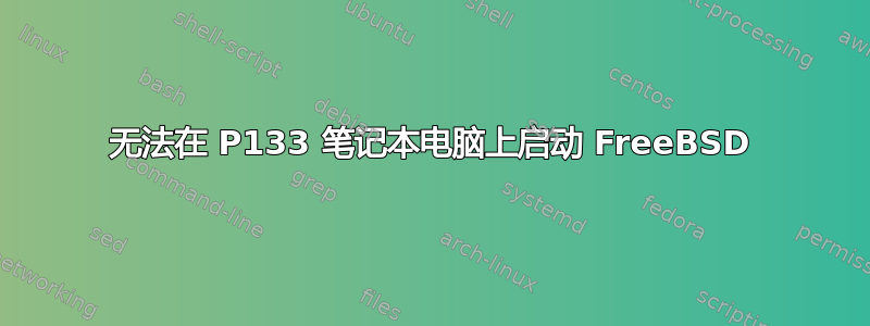 无法在 P133 笔记本电脑上启动 FreeBSD