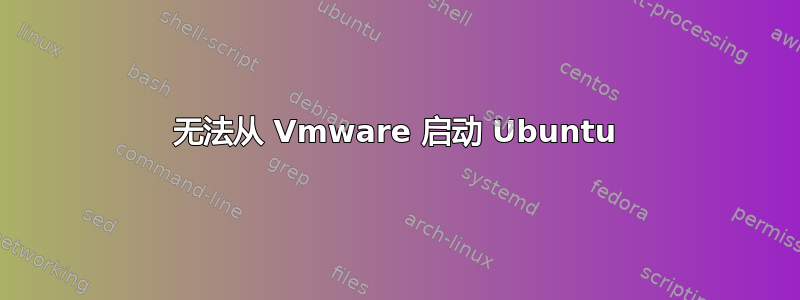 无法从 Vmware 启动 Ubuntu