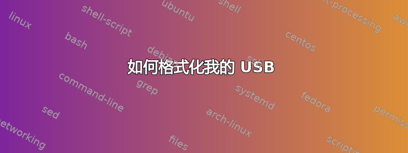 如何格式化我的 USB