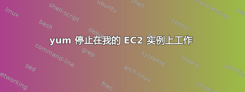 yum 停止在我的 EC2 实例上工作