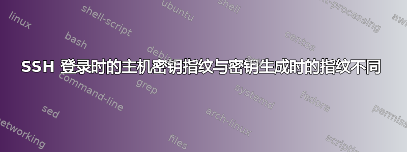 SSH 登录时的主机密钥指纹与密钥生成时的指纹不同