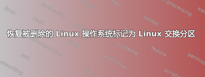 恢复被删除的 Linux 操作系统标记为 Linux 交换分区