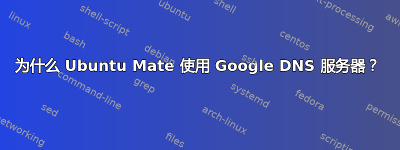 为什么 Ubuntu Mate 使用 Google DNS 服务器？