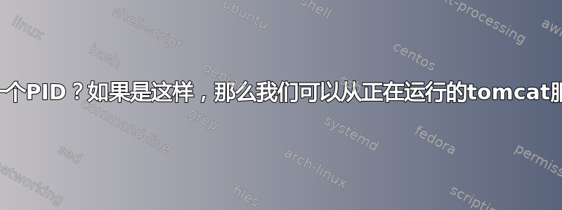 每个tomcat服务是否都存在一个PID？如果是这样，那么我们可以从正在运行的tomcat服务的PID中找到服务名称吗？