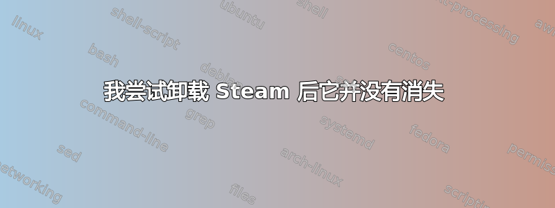 我尝试卸载 Steam 后它并没有消失