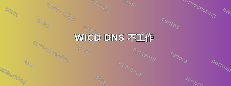 WICD DNS 不工作