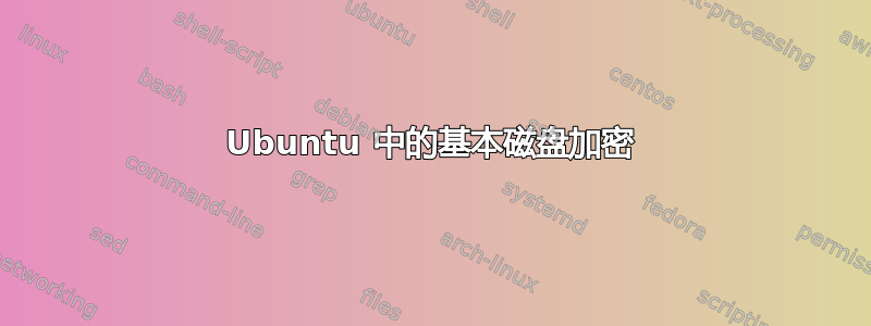 Ubuntu 中的基本磁盘加密