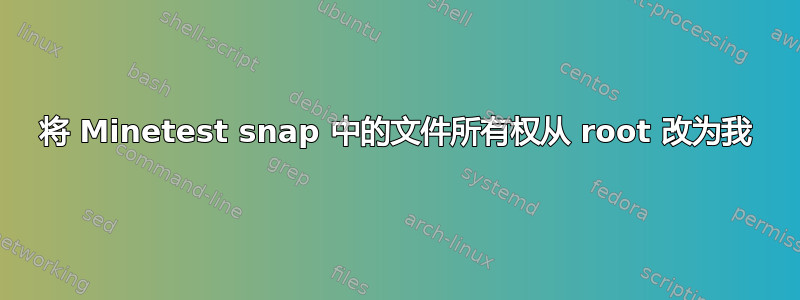 将 Minetest snap 中的文件所有权从 root 改为我