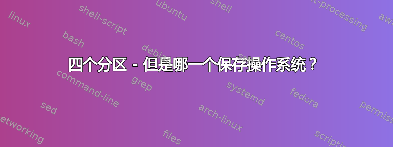 四个分区 - 但是哪一个保存操作系统？