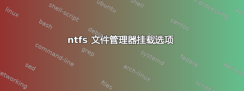 ntfs 文件管理器挂载选项