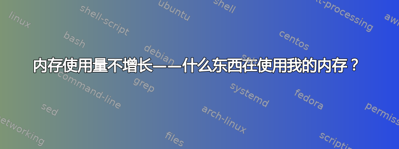 内存使用量不增长——什么东西在使用我的内存？