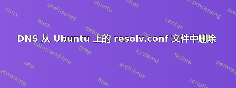 DNS 从 Ubuntu 上的 resolv.conf 文件中删除