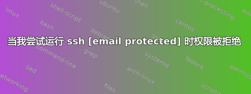 当我尝试运行 ssh [email protected] 时权限被拒绝