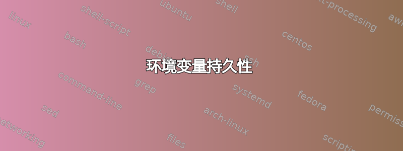 环境变量持久性