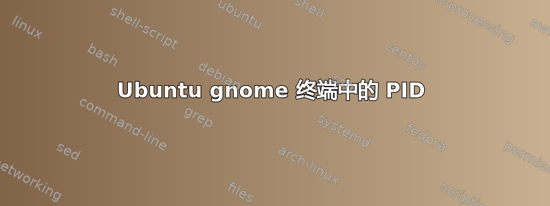 Ubuntu gnome 终端中的 PID