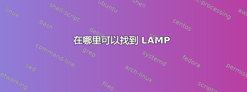 在哪里可以找到 LAMP