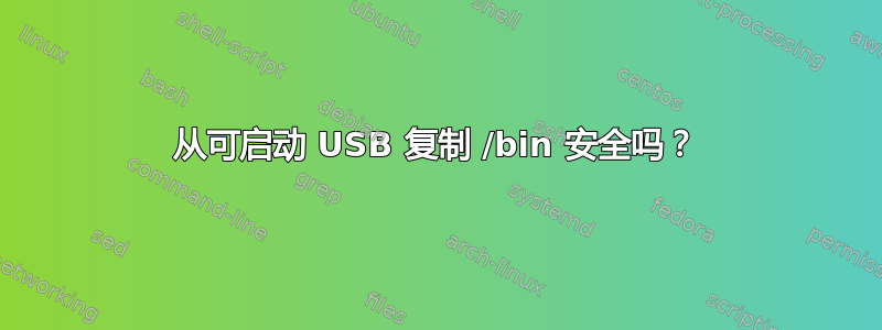 从可启动 USB 复制 /bin 安全吗？