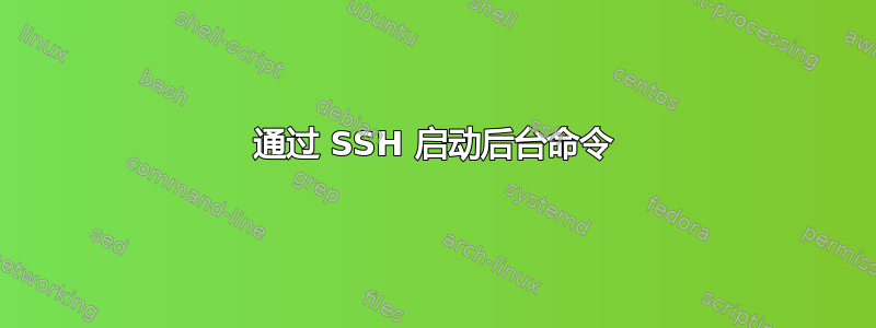 通过 SSH 启动后台命令