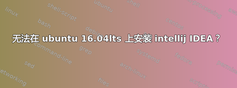 无法在 ubuntu 16.04lts 上安装 intellij IDEA？