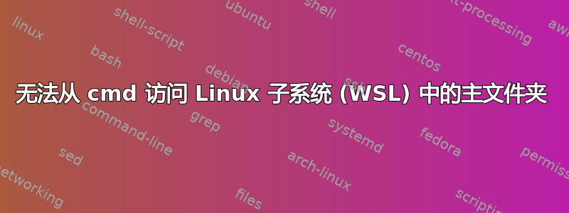 无法从 cmd 访问 Linux 子系统 (WSL) 中的主文件夹