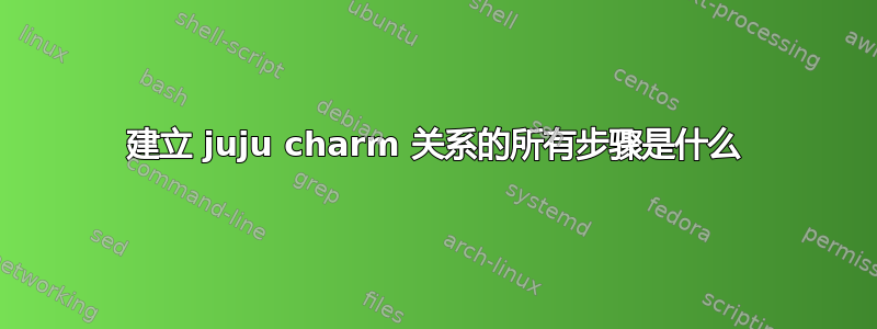 建立 juju charm 关系的所有步骤是什么