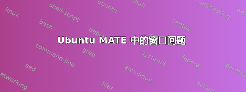 Ubuntu MATE 中的窗口问题