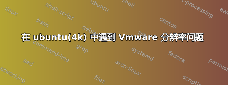 在 ubuntu(4k) 中遇到 Vmware 分辨率问题