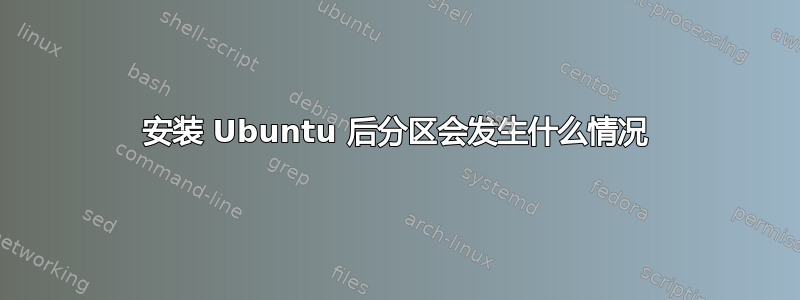 安装 Ubuntu 后分区会发生什么情况