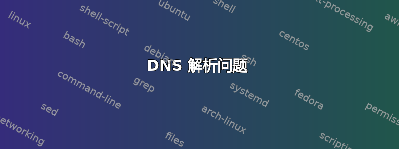 DNS 解析问题