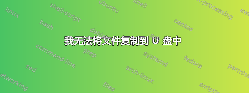 我无法将文件复制到 U 盘中