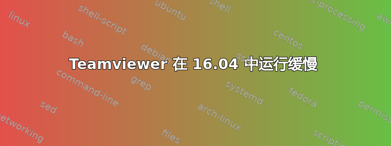 Teamviewer 在 16.04 中运行缓慢