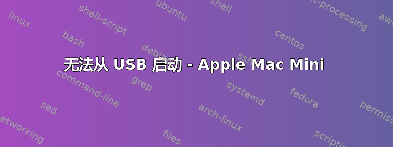 无法从 USB 启动 - Apple Mac Mini