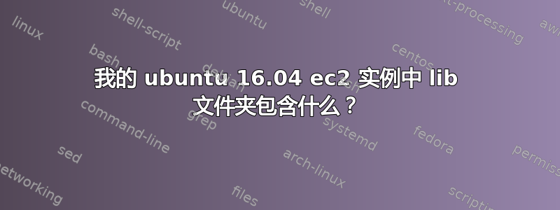 我的 ubuntu 16.04 ec2 实例中 lib 文件夹包含什么？