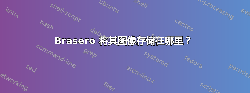 Brasero 将其图像存储在哪里？