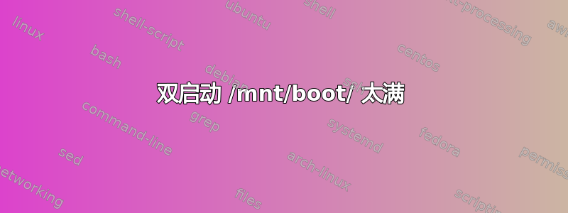 双启动 /mnt/boot/ 太满