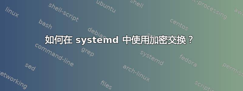 如何在 systemd 中使用加密交换？