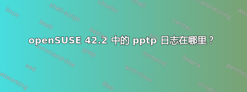 openSUSE 42.2 中的 pptp 日志在哪里？