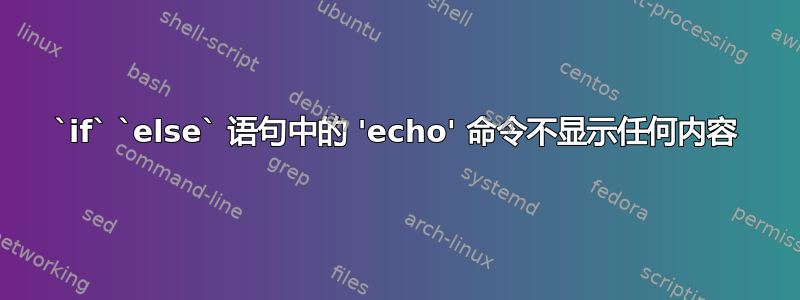 `if` `else` 语句中的 'echo' 命令不显示任何内容