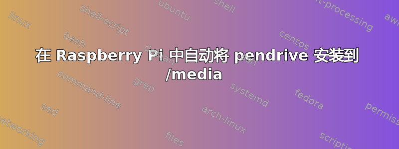 在 Raspberry Pi 中自动将 pendrive 安装到 /media 