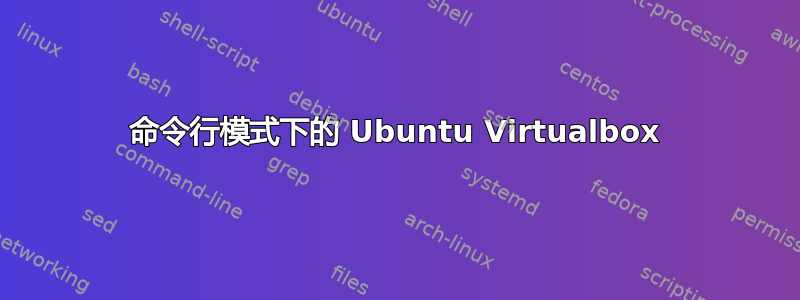 命令行模式下的 Ubuntu Virtualbox