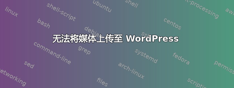 无法将媒体上传至 WordPress