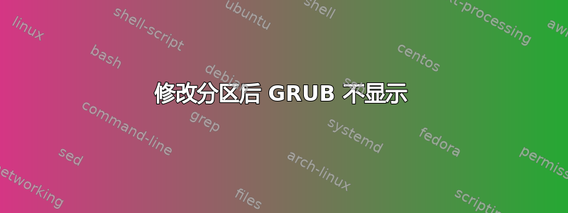 修改分区后 GRUB 不显示