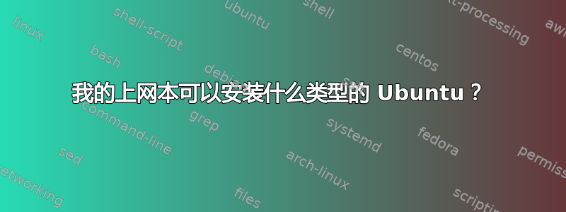 我的上网本可以安装什么类型的 Ubuntu？