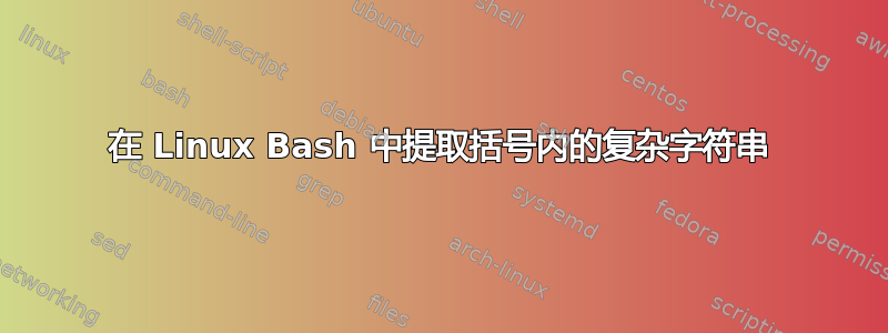 在 Linux Bash 中提取括号内的复杂字符串