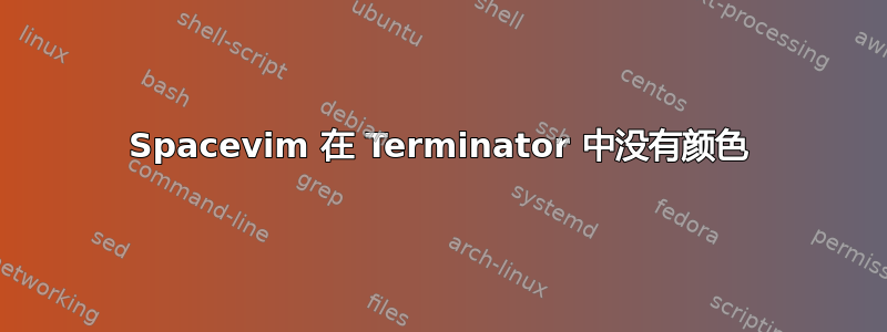 Spacevim 在 Terminator 中没有颜色