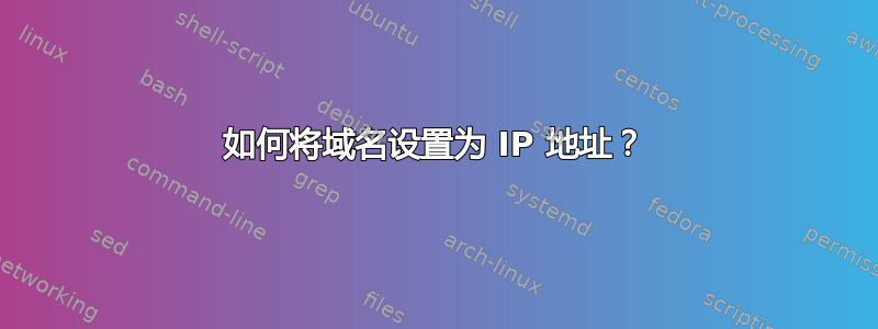 如何将域名设置为 IP 地址？