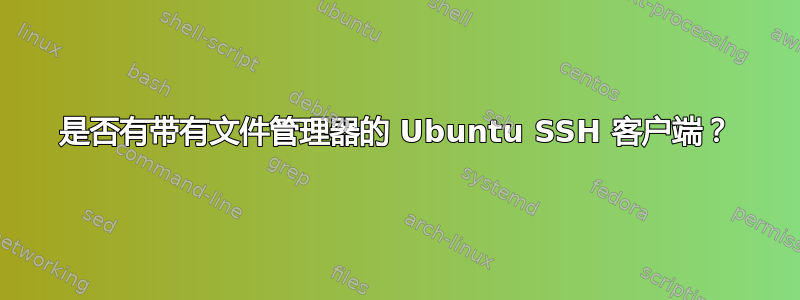 是否有带有文件管理器的 Ubuntu SSH 客户端？